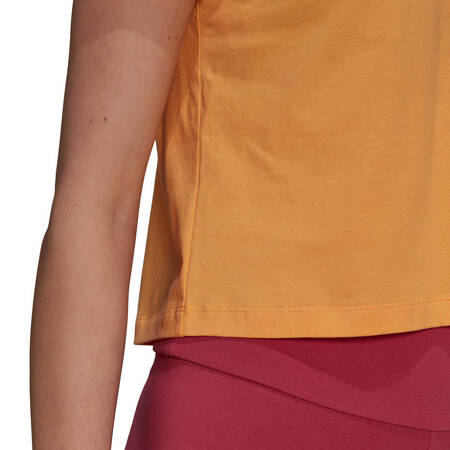 Koszulka damska adidas Gradient Logo Cropped T-Shirt pomarańczowa GM5579