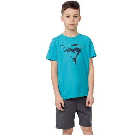 Koszulka dla chłopca 4F niebieska HJL22 JTSM011 33S